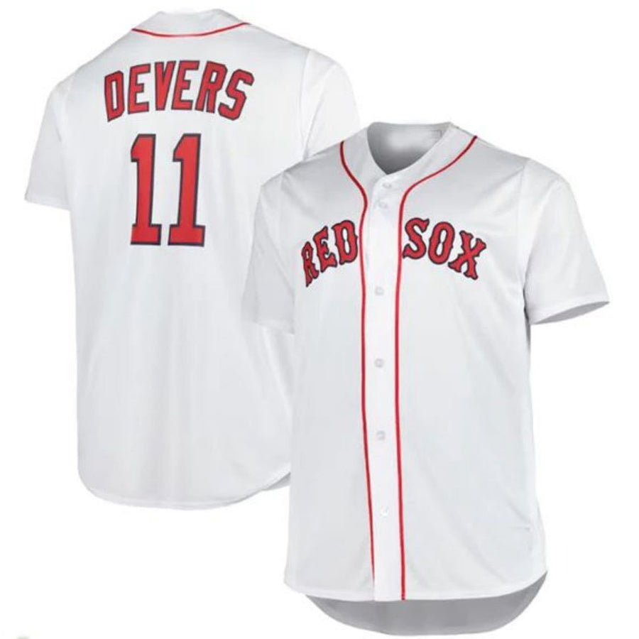 #11 Rafael Devers Player B.Red Sox White Big & Tall Replica Baseball Jerseys