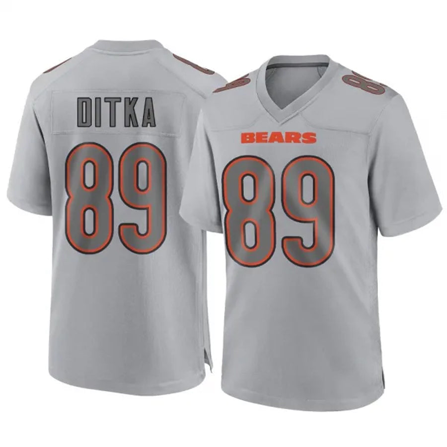 C.Bears #89 Mike Ditka Player Gray Fashion Game Football Jerseys