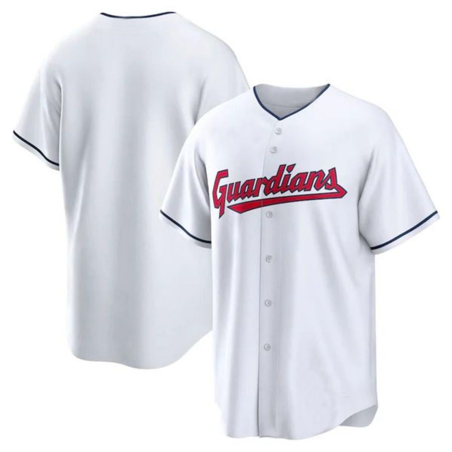 C.Guardians Blank Player White Home Limited Baseball Jerseys