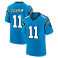 C.Panthers #11 Nic Scourton Player Blue Home Game Football Jerseys