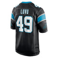 C.Panthers #49 Frankie Luvu Player Black Home Game Football Jerseys