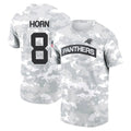 C.Panthers #8 Jaycee Horn Player Salute to Service Hoodies & T-Shirts Football Jerseys
