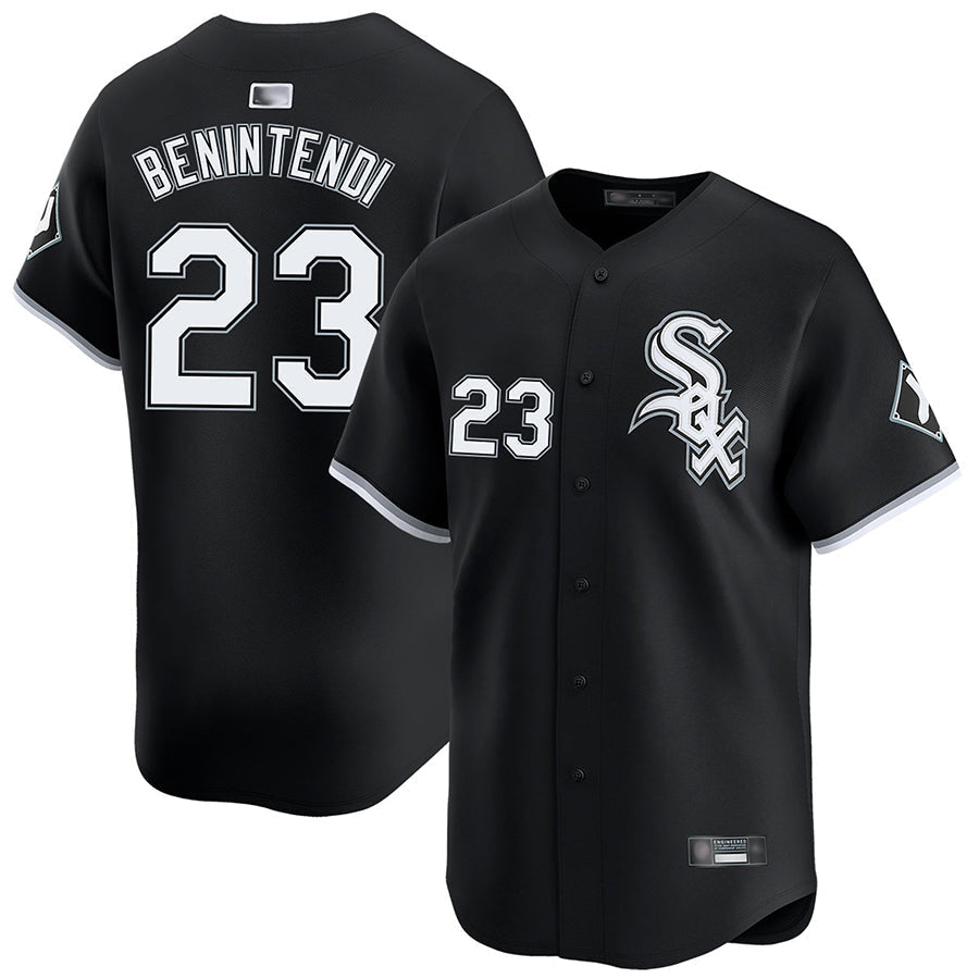 C.White Sox #23 Andrew Benintendi Player Black Limited Baseball Jerseys