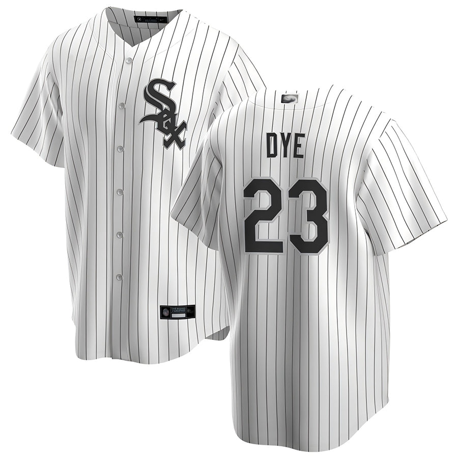 C.White Sox #23 Jermaine Dye Player Replica White Home Baseball Jerseys