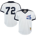 C.White Sox #72 Carlton Fisk Player  White Cooperstown Replica Baseball Jerseys