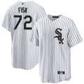 C.White Sox #72 Carlton Fisk Player White Home Replica Baseball Jerseys