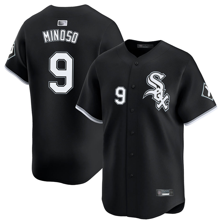 C.White Sox #9 Minnie Minoso Player Black Limited Baseball Jerseys