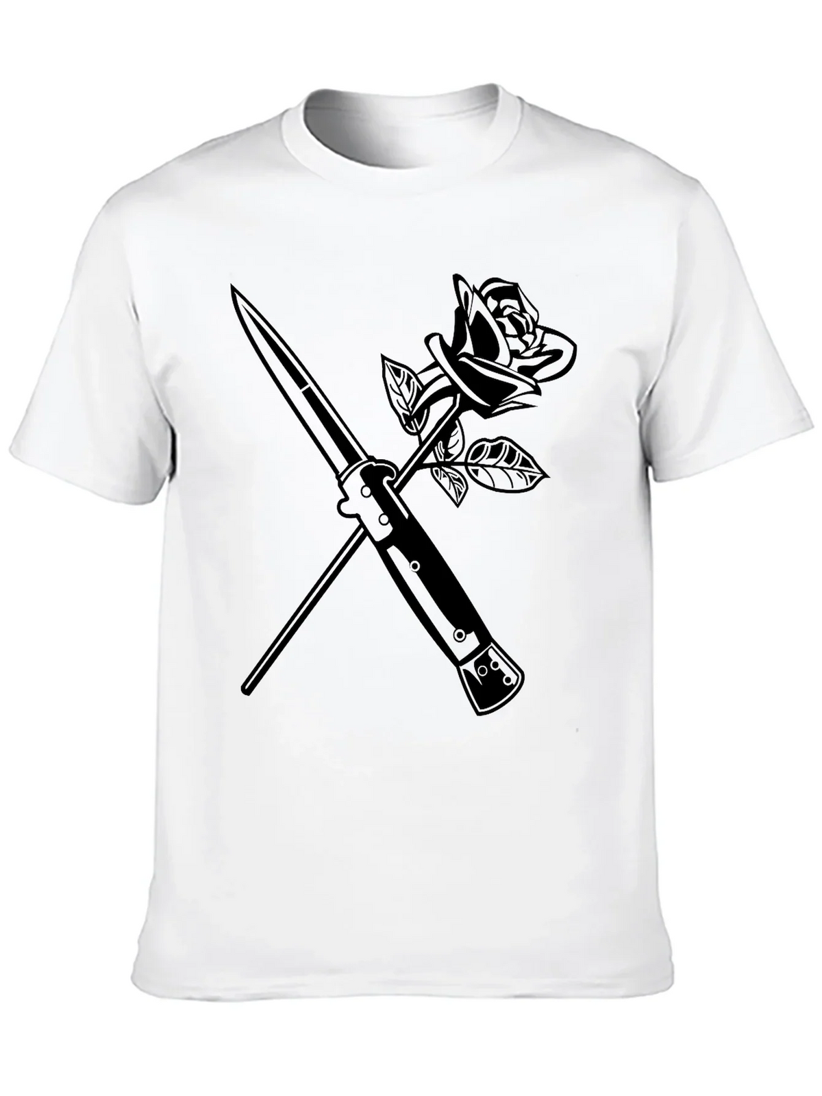 Rose & Dagger Graphic Tee - Edgy Streetwear