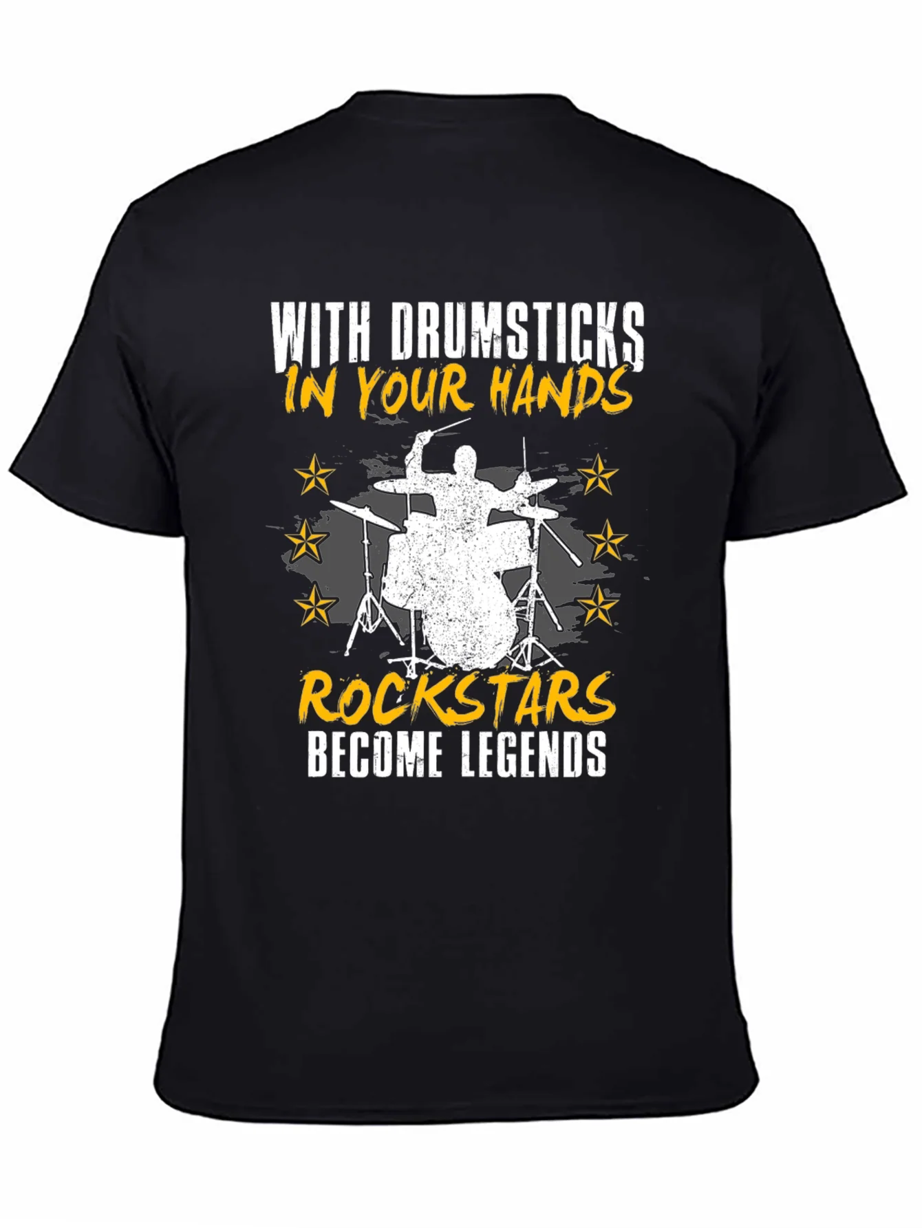 Drummer Rockstar T-Shirt - With Drumsticks In Your Hands - Unisex