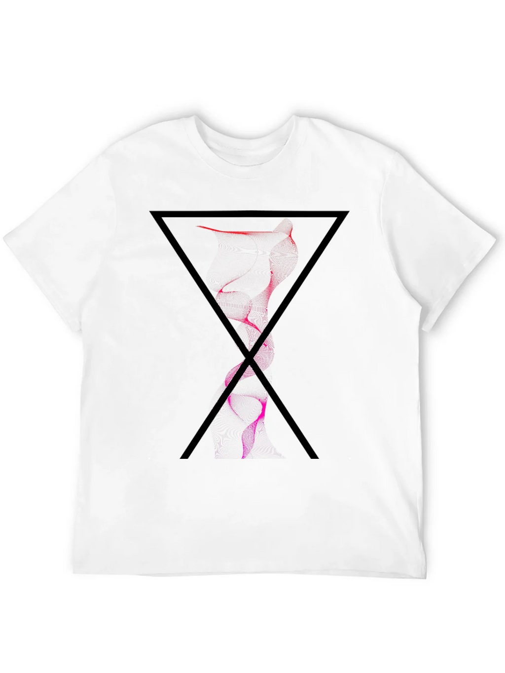 Abstract Triangle Graphic Tee - Black