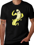 Cool Banana Graphic Tee - Black Cotton T-Shirt