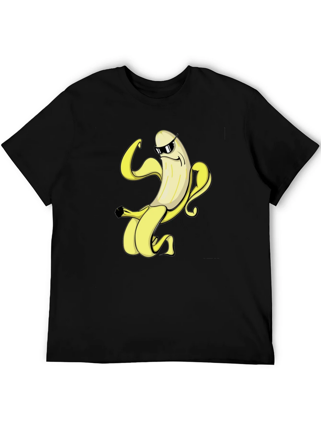 Cool Banana Graphic Tee - Black Cotton T-Shirt