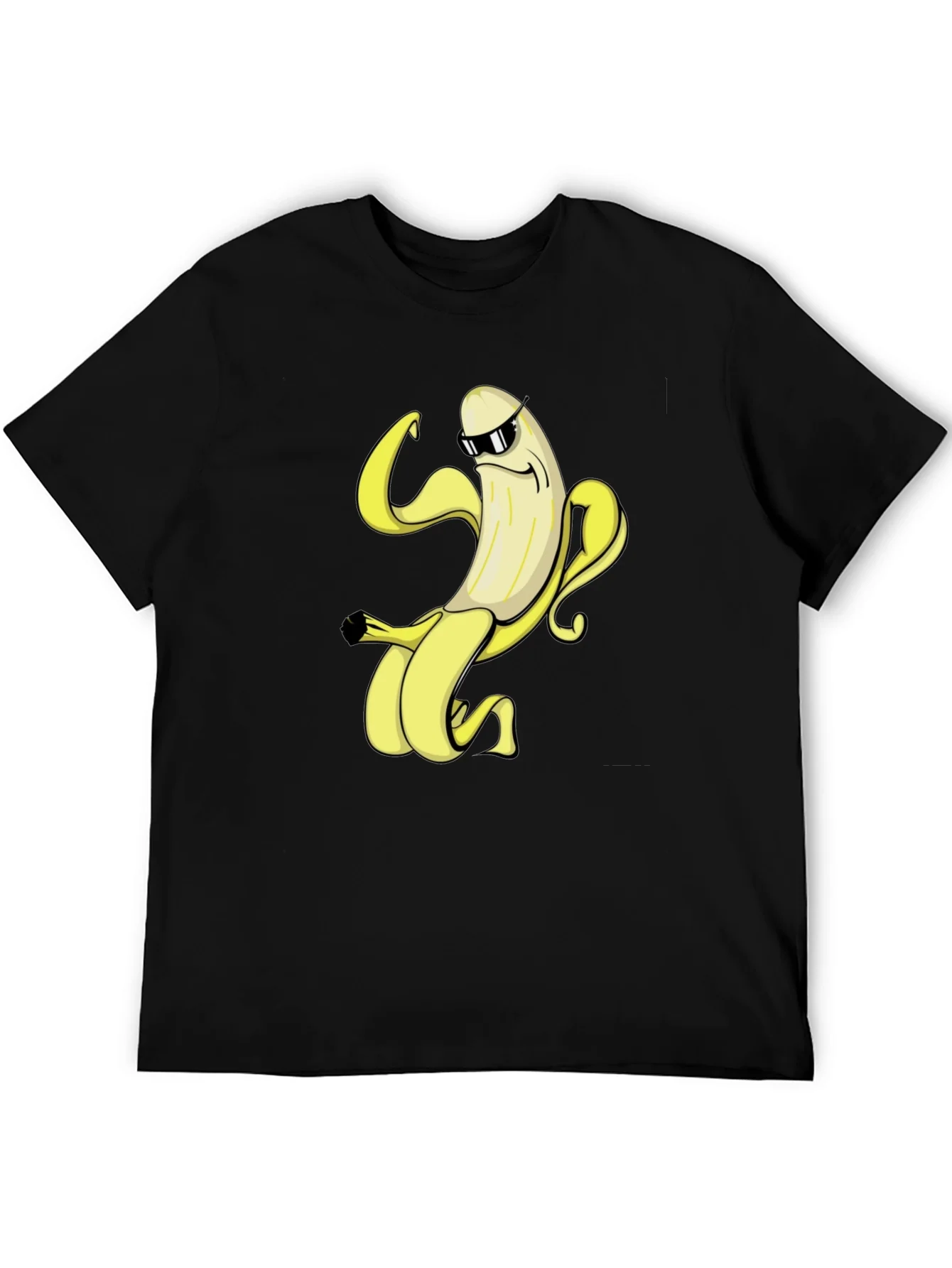 Cool Banana Graphic Tee - Black Cotton T-Shirt