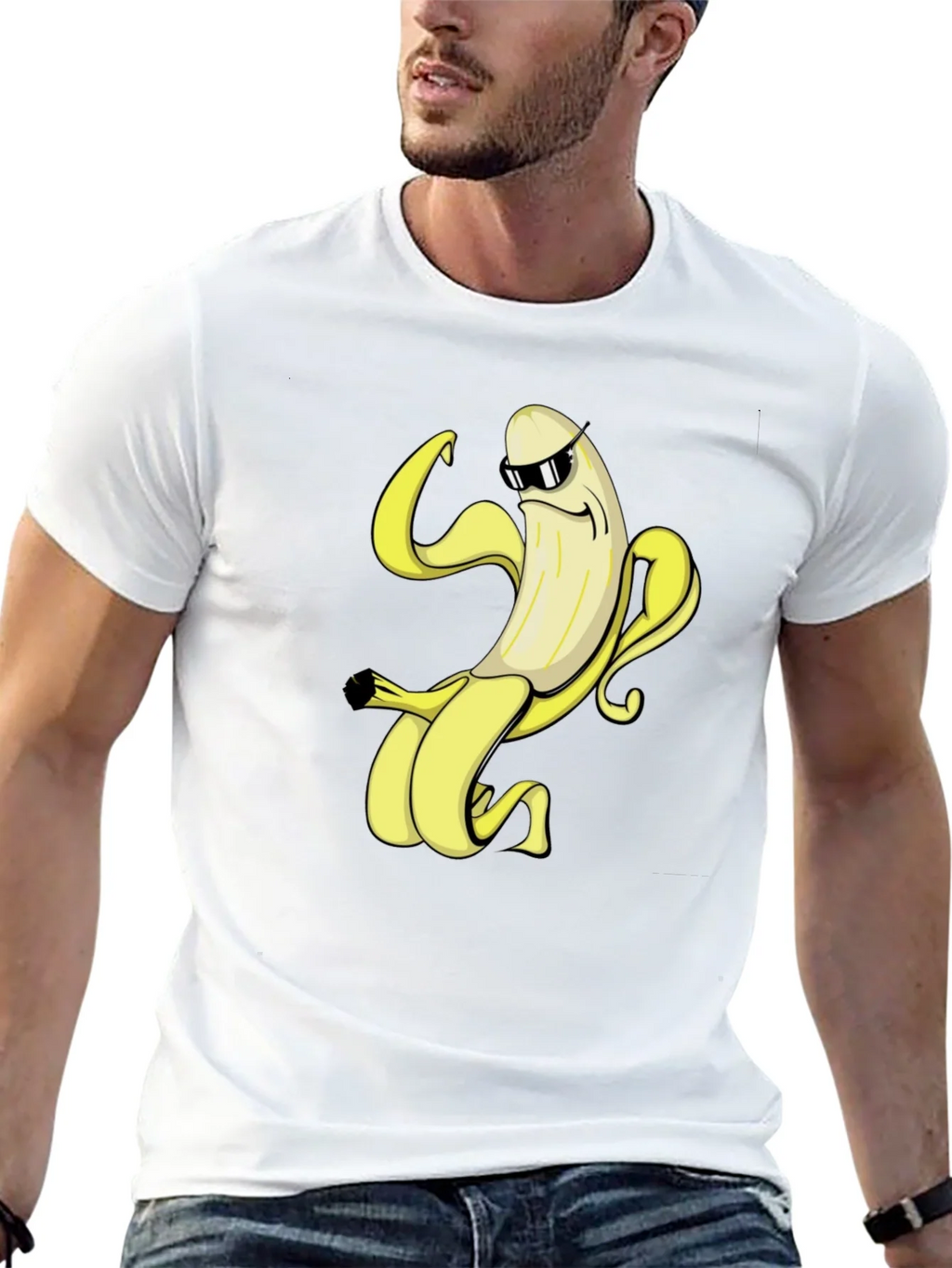 Cool Banana Graphic Tee - Black Cotton T-Shirt