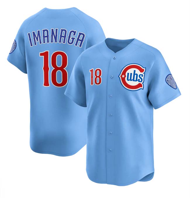 C.Cubs #18 Sh����ta Imanaga Player Blue 2024-25 2nd Alternate Limited Stitched Baseball Jerseys