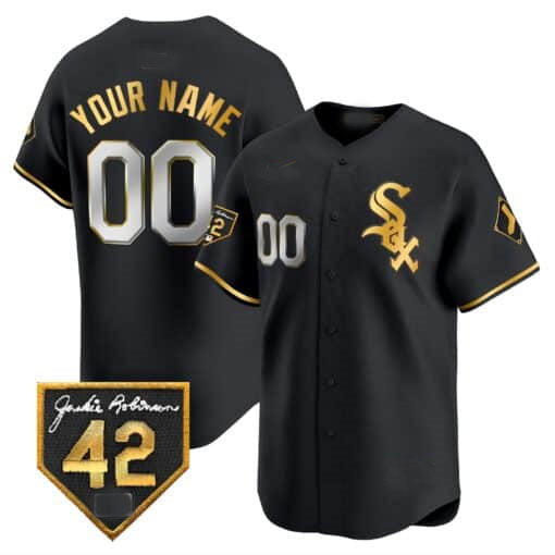 Custom C.White Sox Jackie Robinson Patch Vapor Premier Limited Stitched Baseball Jerseys