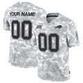 Custom B.Bills F.U.S.E Arctic Camo Salute To Service Limited Stitched Football Jersey