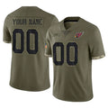 Custom A.Cardinals Olive Salute To Service Limited Game Football Jerseys
