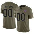 Custom B.Bills Salute To Service Olive Football Jerseys