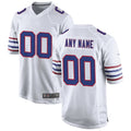 Custom B.Bills White Home Game Football Jerseys