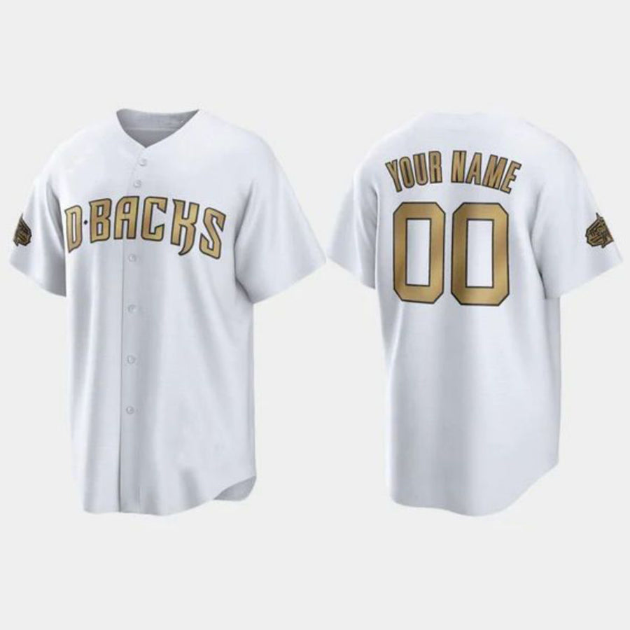 Custom A.Diamondbacks White All Star Game Stitched Baseball Jerseys