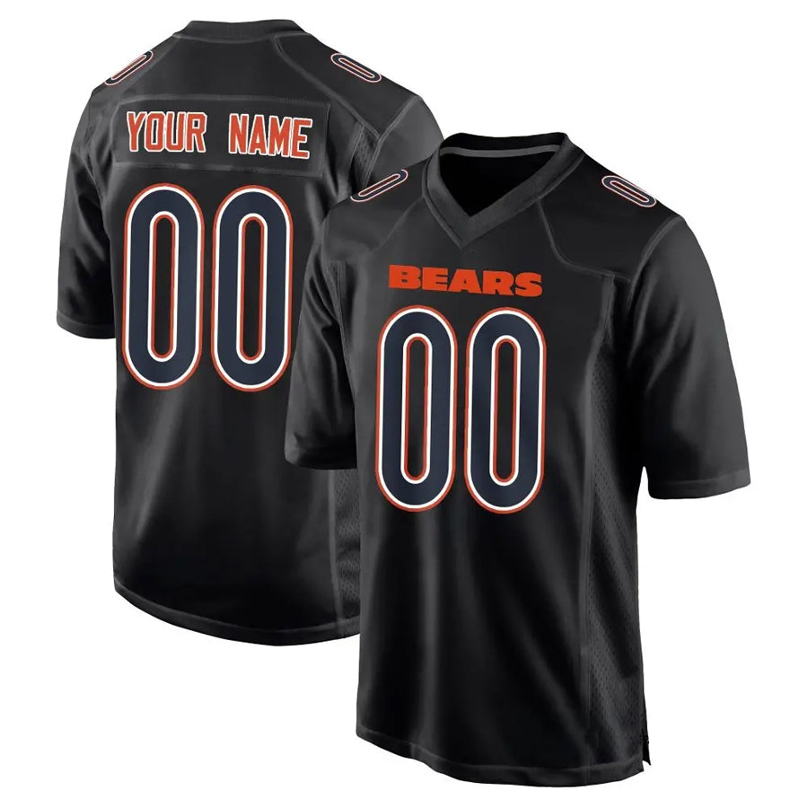 Custom C.Bears Carbon Black Fashion Football Jerseys