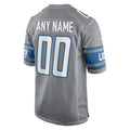 Custom D.Lions Gray Replica Game Football Jerseys