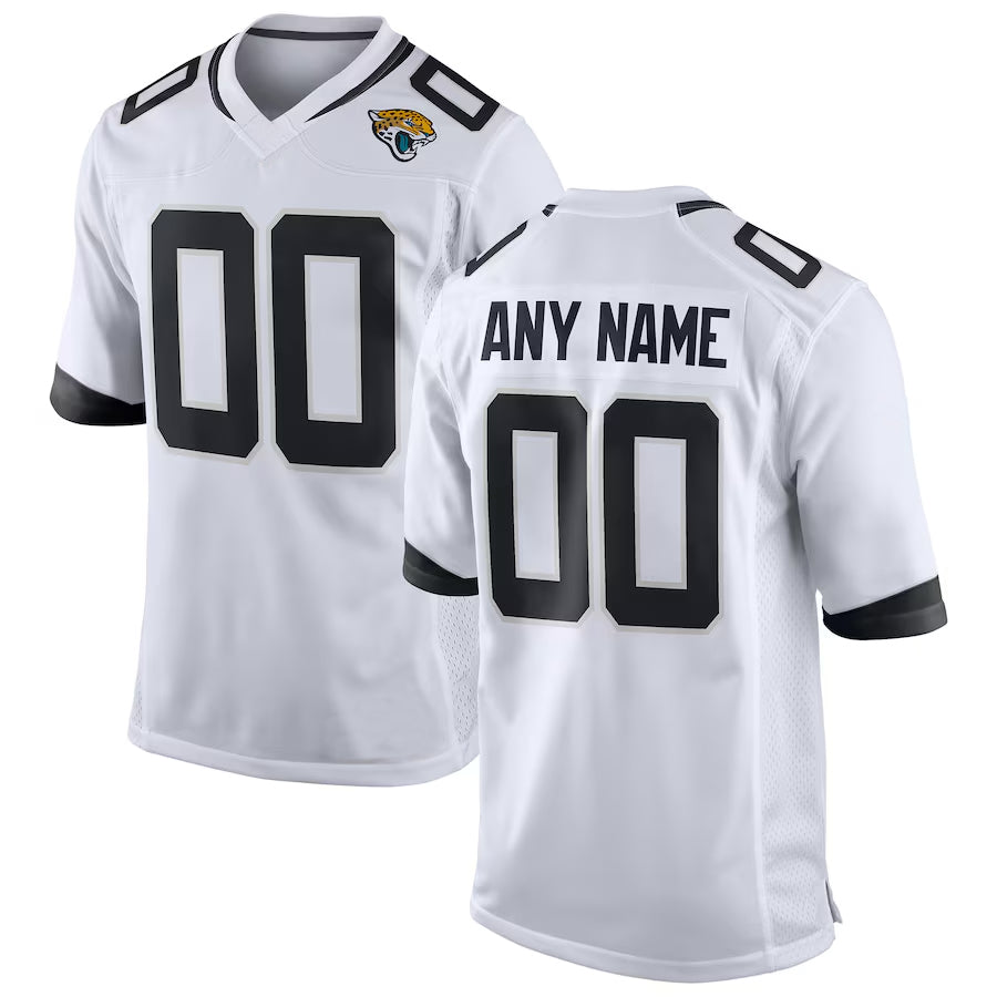 Custom J.Jaguars White Home Game Football Jerseys
