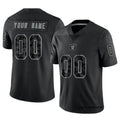 Custom LV.Raiders Black RFLCTV Limited Football Jerseys