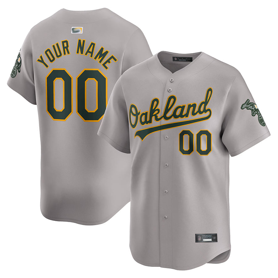 Custom Athletics Gray Retros Replica Baseball Jerseys