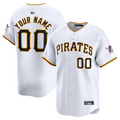 Custom P.Pirates White Home Elite Baseball Jerseys