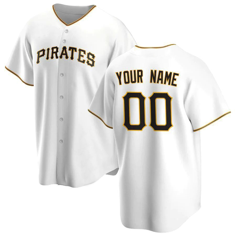 Custom P.Pirates White Home Limited Elite Baseball Jerseys