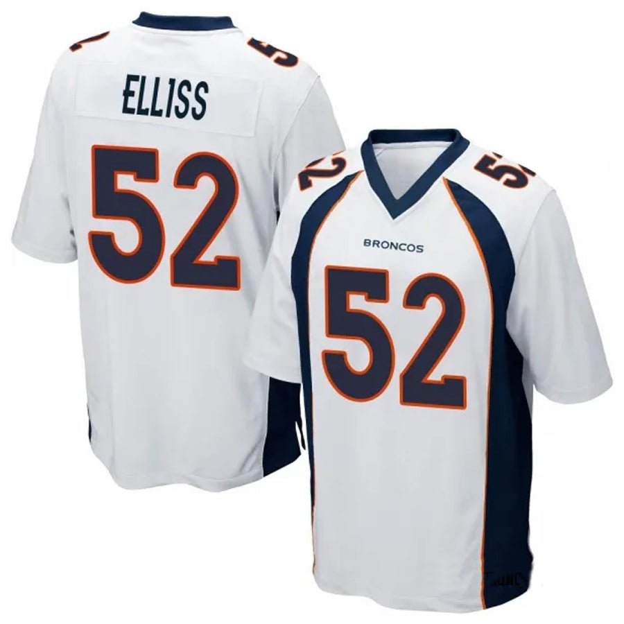 D.Broncos #52 Jonah Elliss Player White Game Football Jerseys