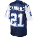 D.Cowboys #21 Deion Sanders  Navy Big & Tall 1995 Retired Player Replica Football Jerseys
