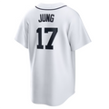 D.Tigers #17 Jace Jung Player White Home Replica Baseball Jerseys