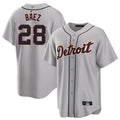 D.Tigers #28 Javier Baez Player Gray Road Home Replica Baseball Jerseys