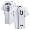 D.Tigers #8 Matt Vierling Player White Home Replica Baseball Jerseys
