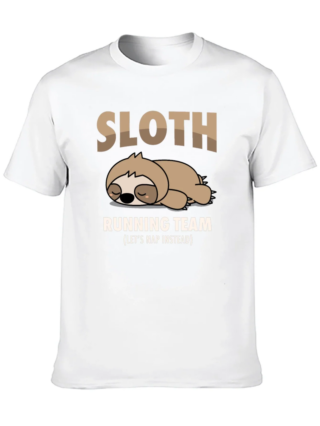Sloth Running Team T-Shirt - Funny Nap Time Tee