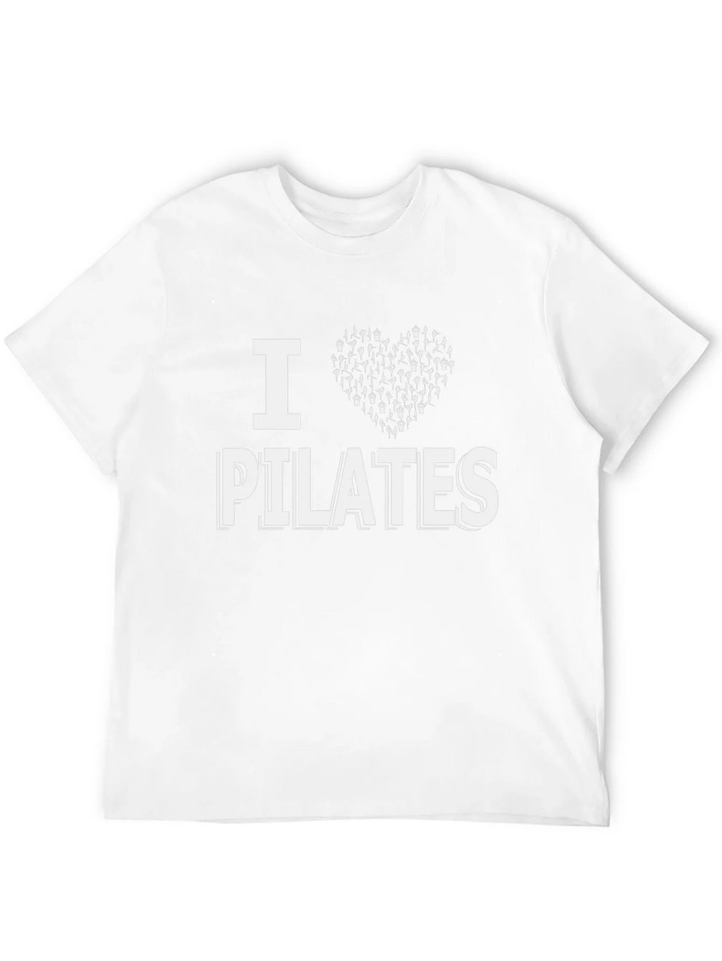 I Love Pilates T-Shirt - Yoga Heart Design