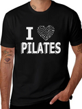 I Love Pilates T-Shirt - Yoga Heart Design