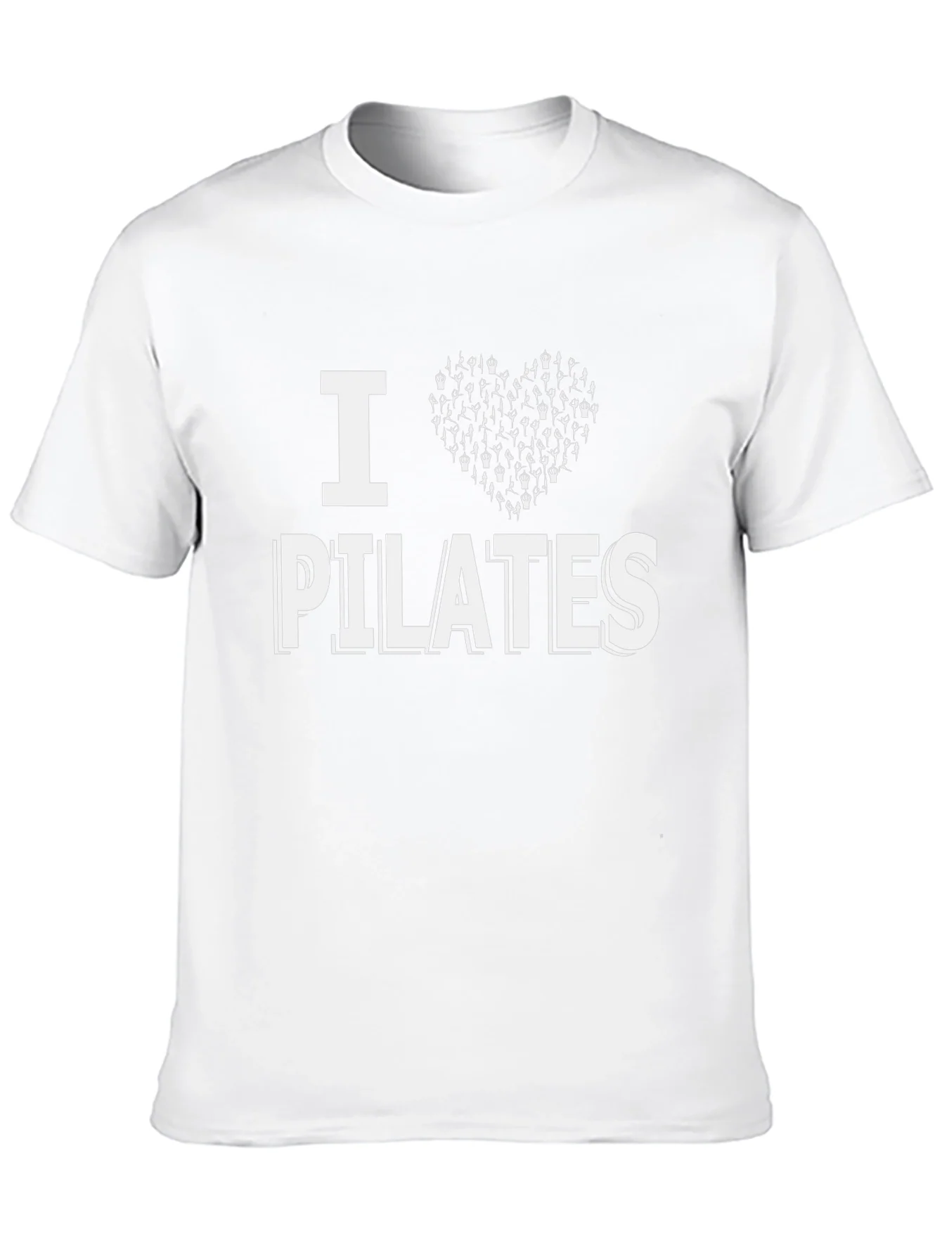 I Love Pilates T-Shirt - Yoga Heart Design
