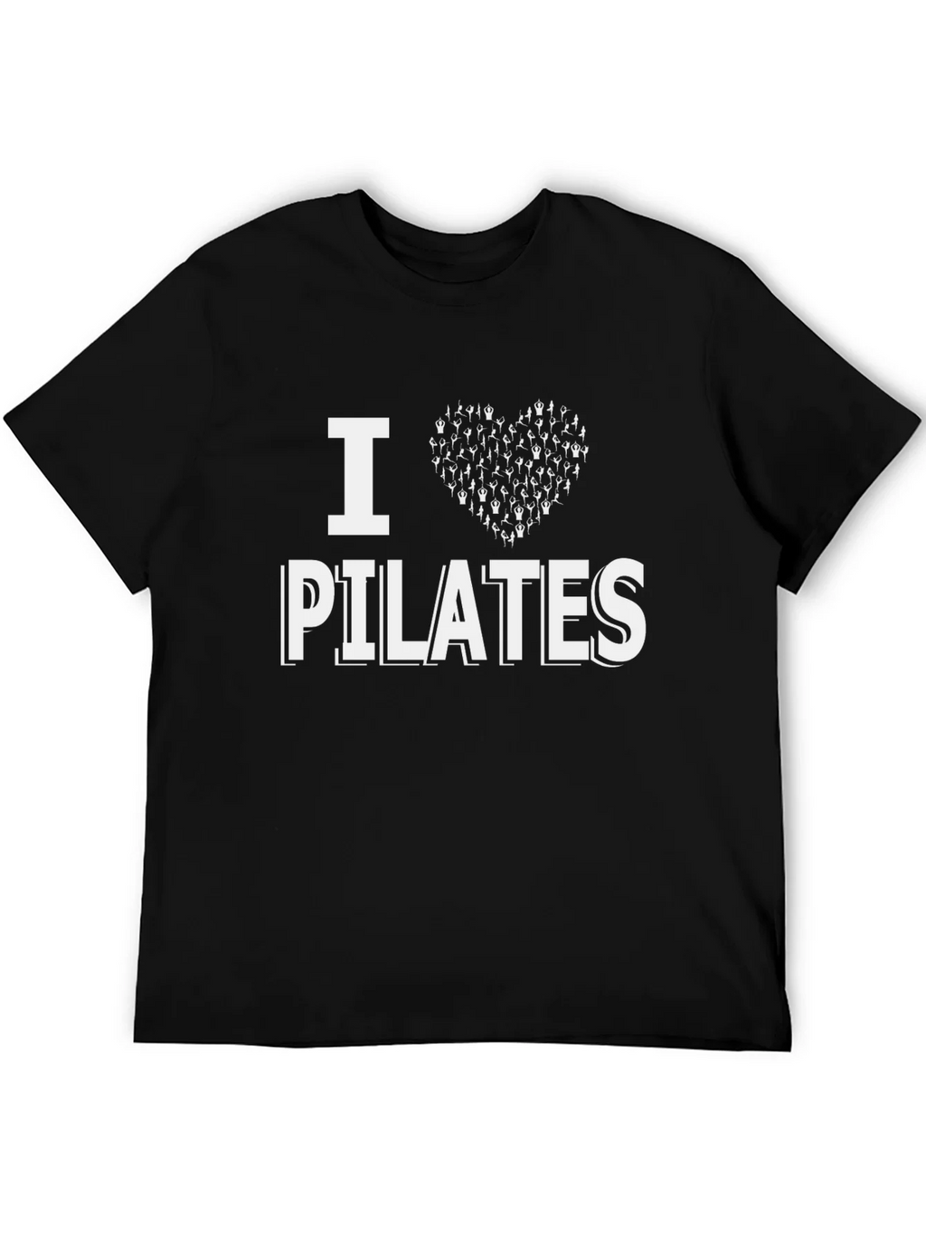 I Love Pilates T-Shirt - Yoga Heart Design