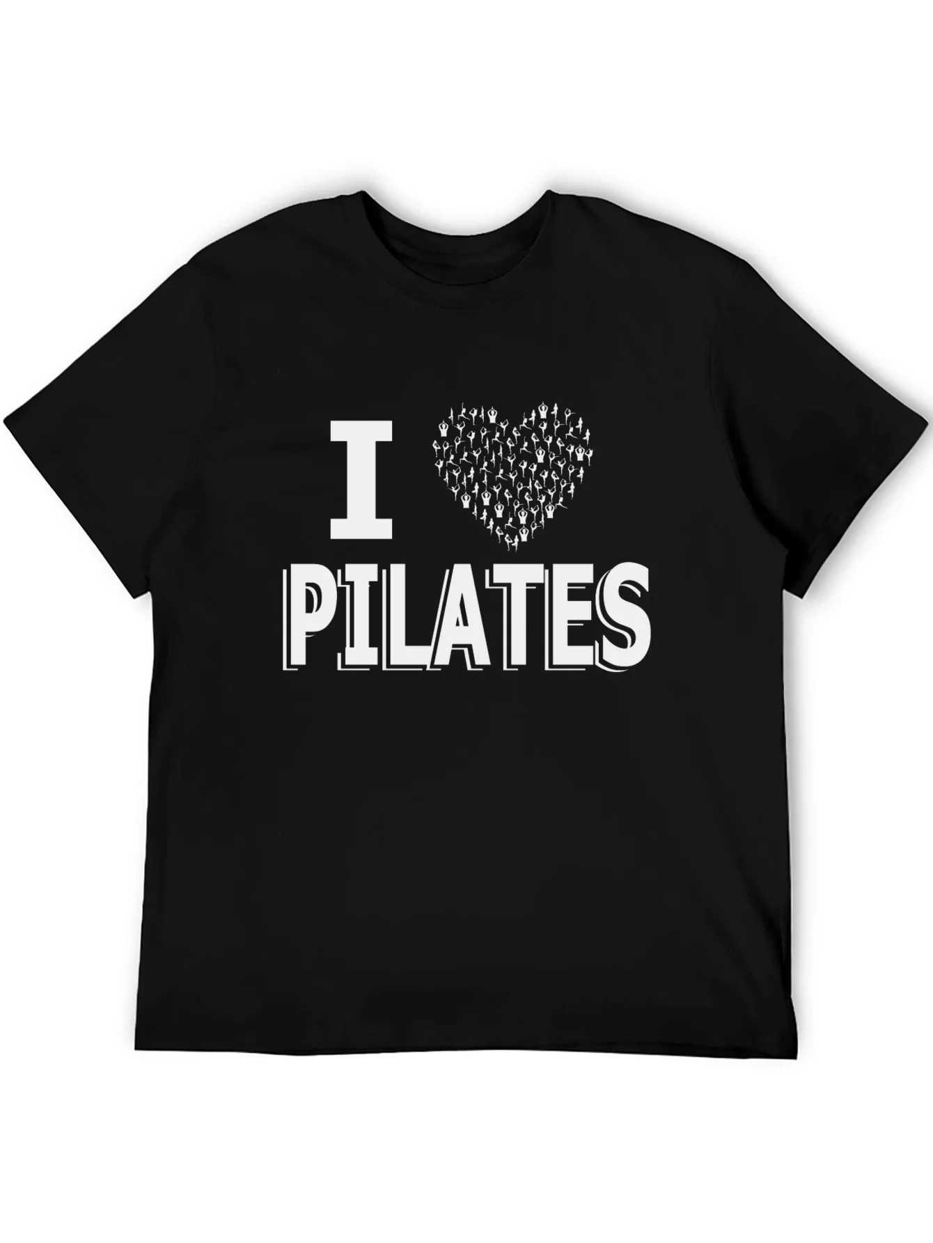 I Love Pilates T-Shirt - Yoga Heart Design