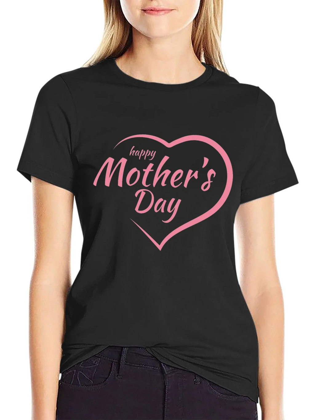 Happy Mothers Day Pink Heart T-Shirt