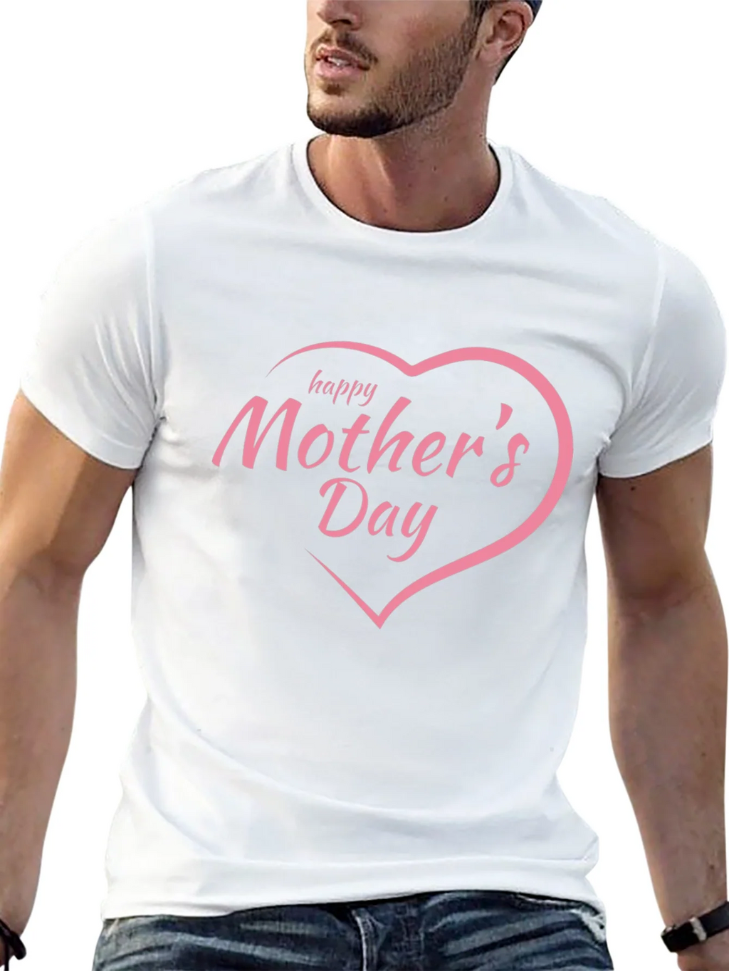 Happy Mothers Day Pink Heart T-Shirt