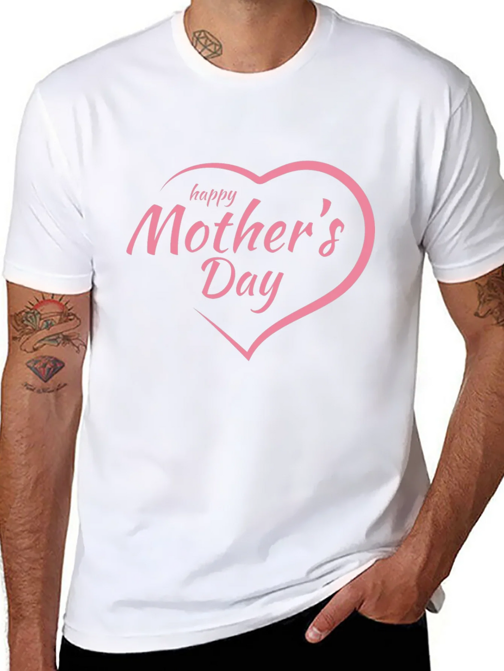 Happy Mothers Day Pink Heart T-Shirt