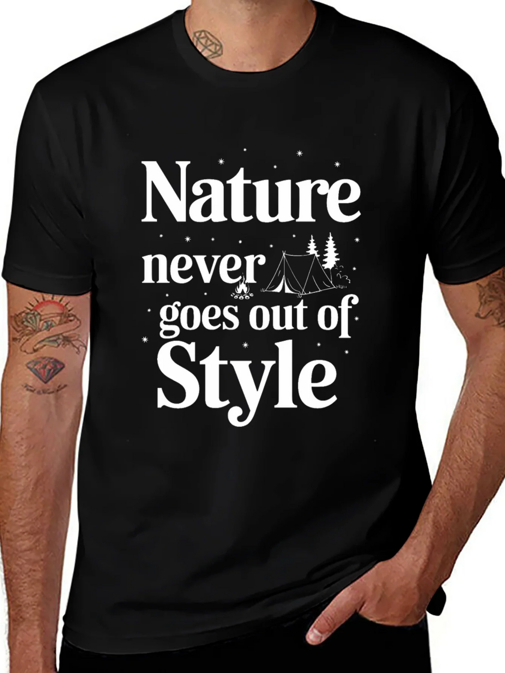 Nature Never Goes Out of Style Camping T-Shirt