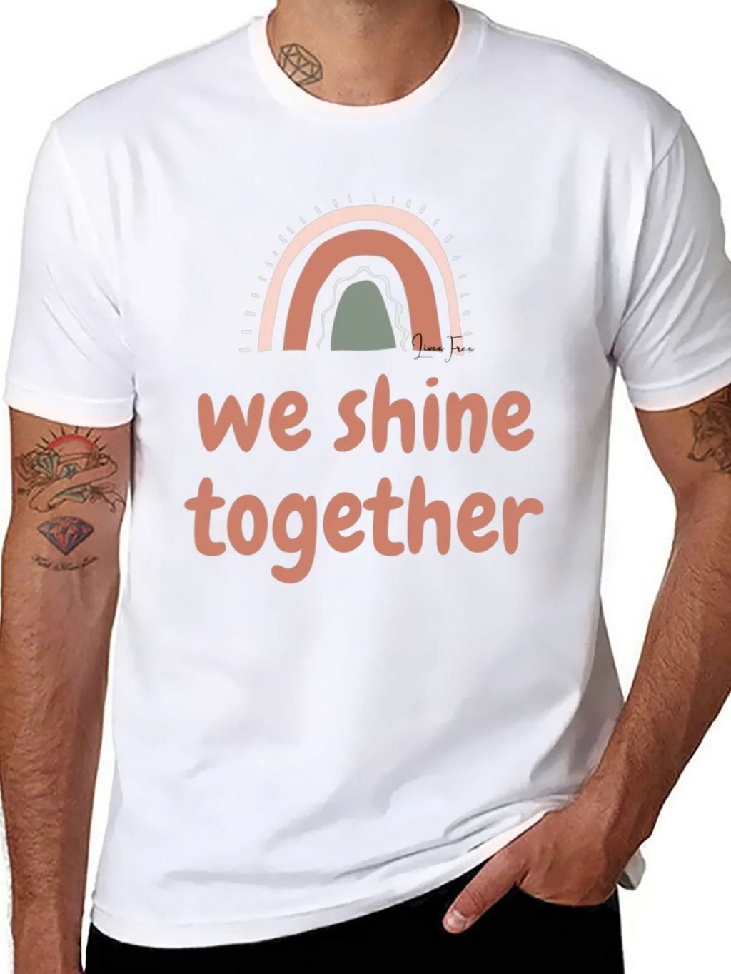 We Shine Together Graphic Tee - Positive Vibes Shirt