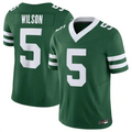 #5 Garrett Wilson Player NY.Jets Green Vapor F.U.S.E. Limited Football Jerseys