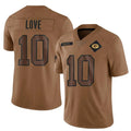 GB.Packers #10 Jordan Love Player Brown Salute To Service Limited Football Jerseys
